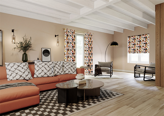 Archways, Orange - Made to Measure Curtains - Image 7